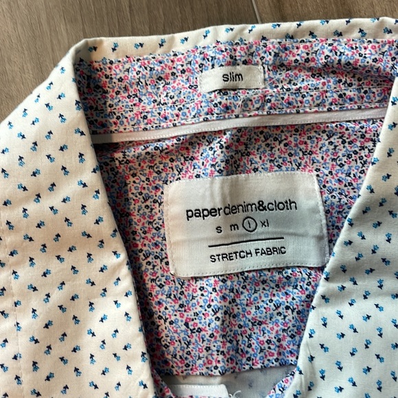 Men’s Paper Denim & Cloth Short Sleeve Button Up Shirt, large slim fit - Picture 2 of 5